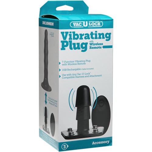 Plug Vibrante Vac-U-Lock con Control Remoto