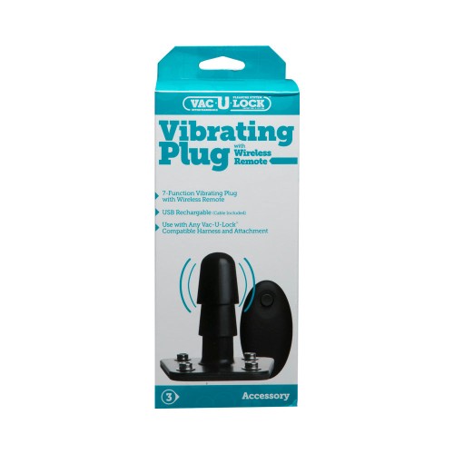 Plug Vibrante Vac-U-Lock con Control Remoto