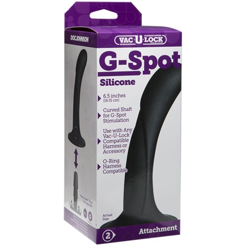 Vac-U-Lock G-Spot Silicone Dildo Attachment - Black