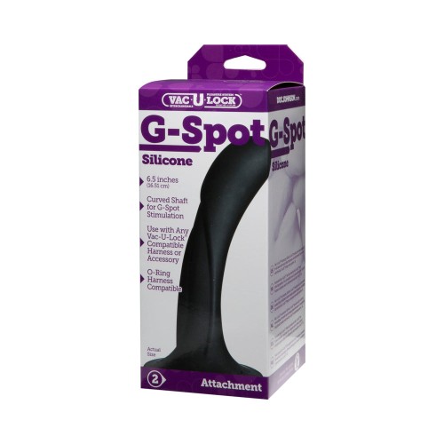 Vac-U-Lock G-Spot Silicone Dildo Attachment - Black