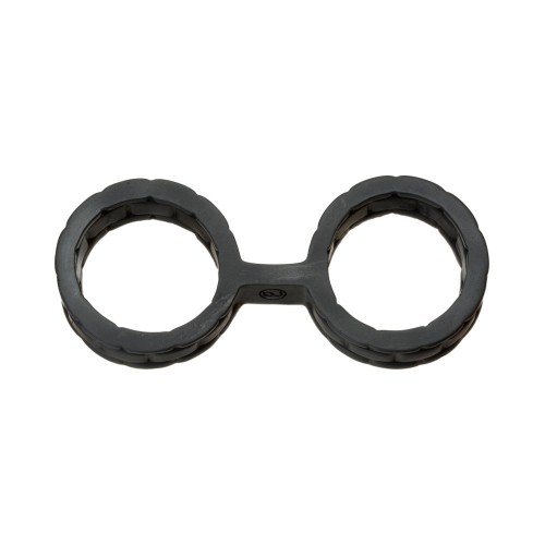 Japanese Bondage Silicone Cuffs Large Black