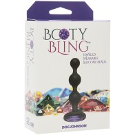 Booty Bling Jeweled Silicone Anal Beads