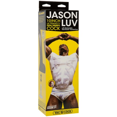 Cock Jason Luv 10in ULTRASKYN con Succión Vac-U-Lock Removible - Chocolate