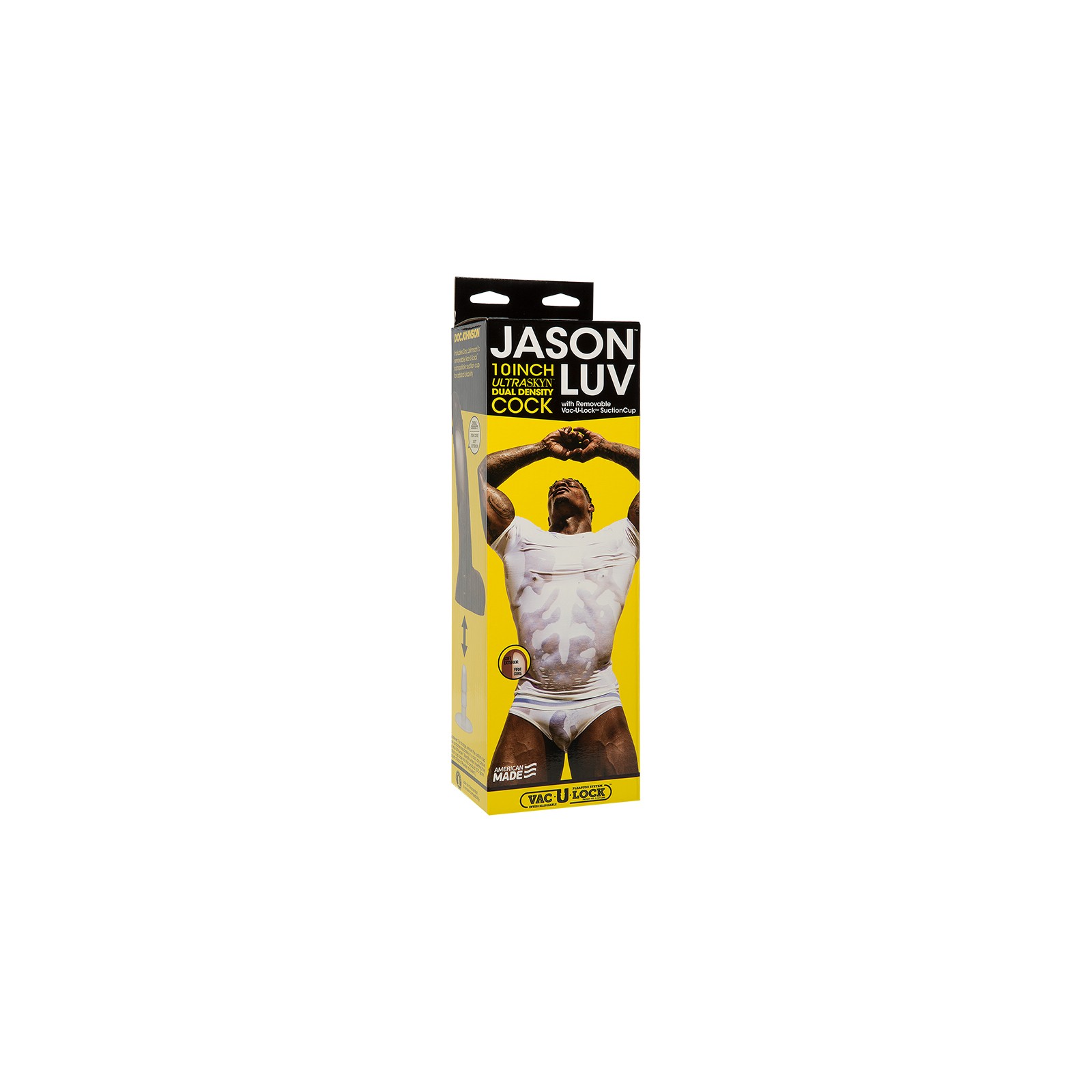 Cock Jason Luv 10in ULTRASKYN con Succión Vac-U-Lock Removible - Chocolate