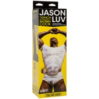 Cock Jason Luv 10in ULTRASKYN con Succión Vac-U-Lock Removible - Chocolate