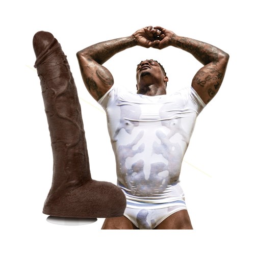 Cock Jason Luv 10in ULTRASKYN con Succión Vac-U-Lock Removible - Chocolate