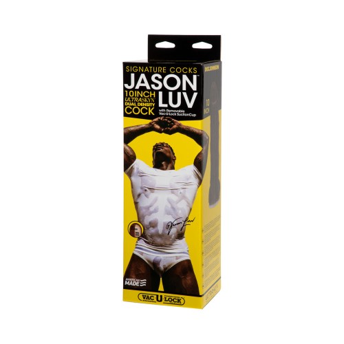 Cock Jason Luv 10in ULTRASKYN con Succión Vac-U-Lock Removible - Chocolate