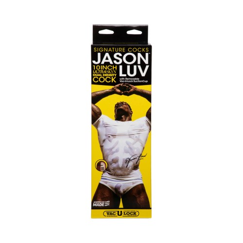 Cock Jason Luv 10in ULTRASKYN con Succión Vac-U-Lock Removible - Chocolate