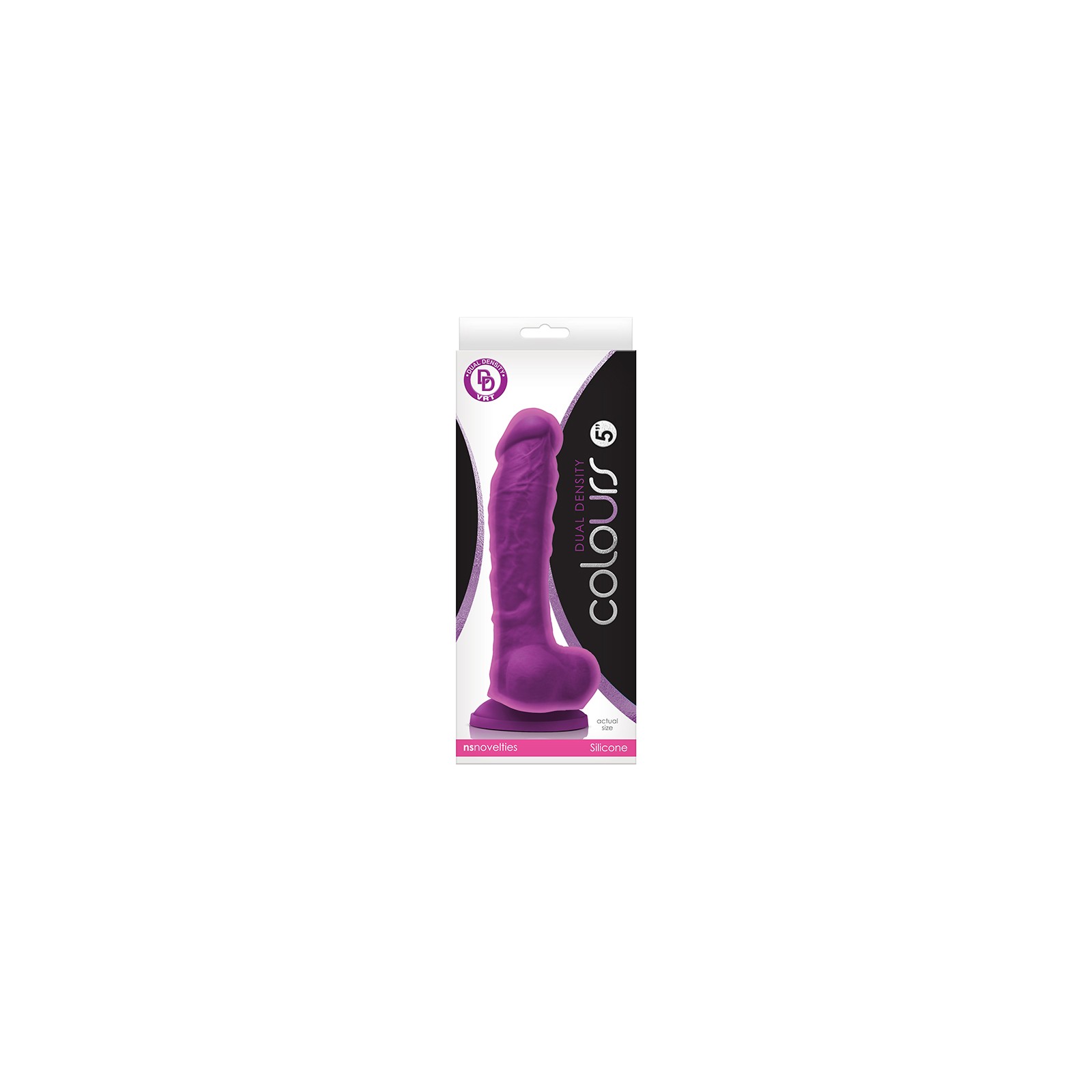 Colours Dual Density 5 in. Realistic Dildo Purple