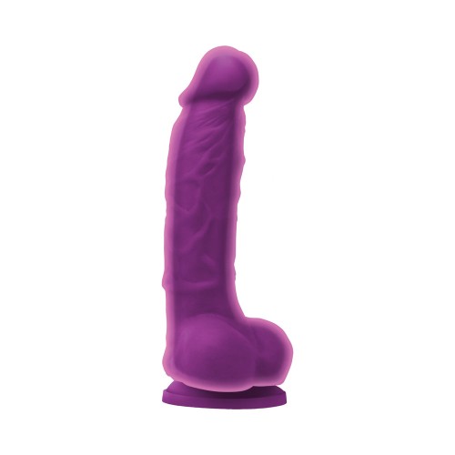 Colours Dual Density 5 in. Realistic Dildo Purple