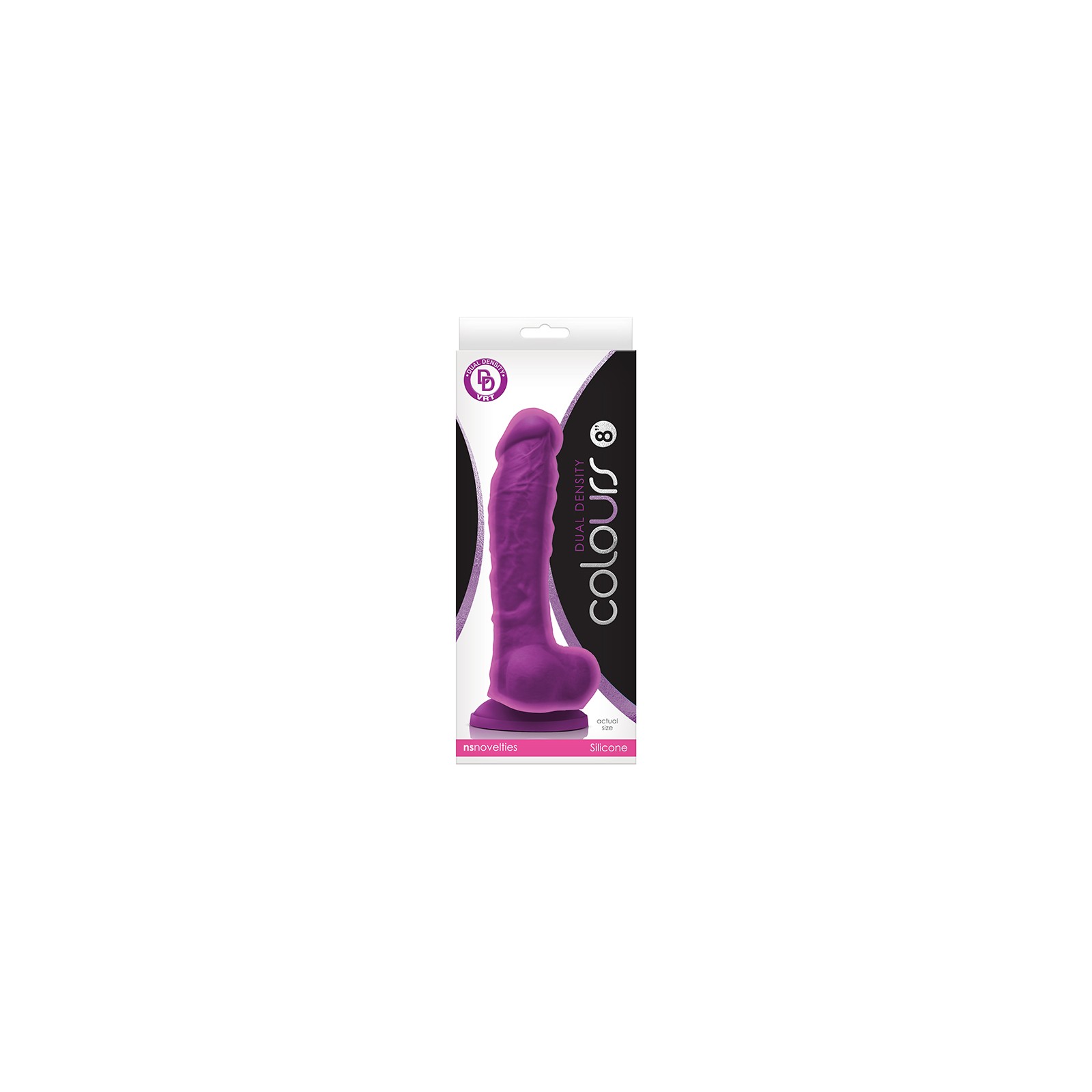 Colours Dual Density 8 in. Dildo Purple