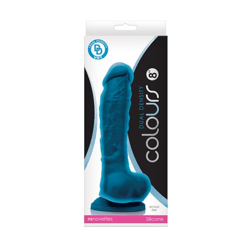 Dual Density 8 inch Dildo Blue for Realistic Pleasure