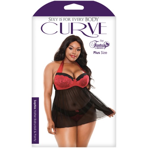 Conjunto Babydoll y Panty Fantasy Curve Sophia