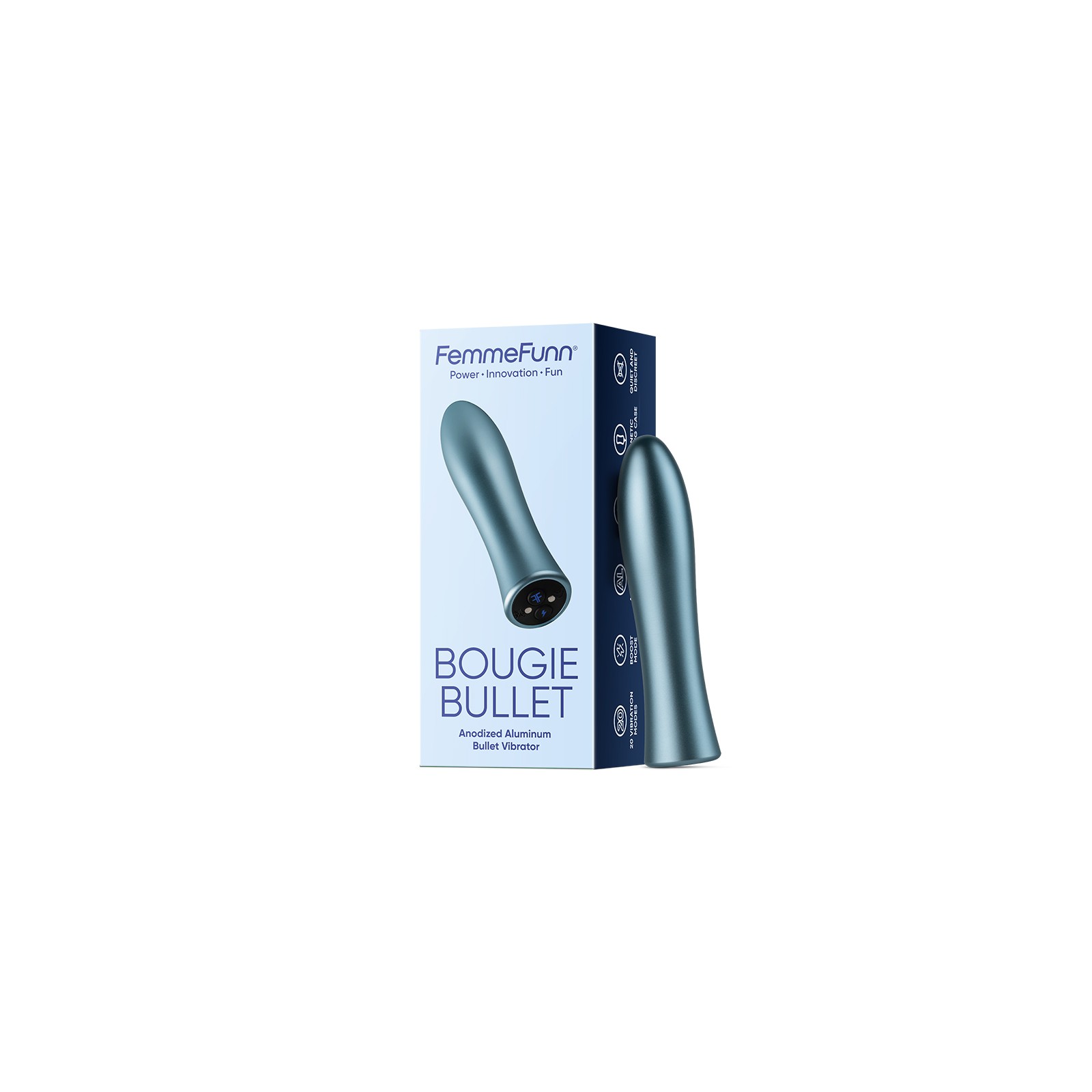 FemmeFunn Bougie Bullet Vibrador de Aluminio Recargable