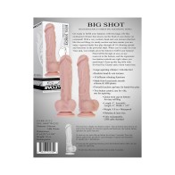 Evolved Big Shot Dildo Vibrador 8 in. Silicona Chorreador Beige