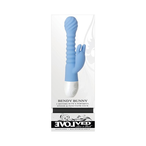 Evolved Bendy Bunny Rechargeable Poseable Silicone Rabbit Vibrator