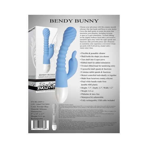 Evolved Bendy Bunny Rechargeable Poseable Silicone Rabbit Vibrator