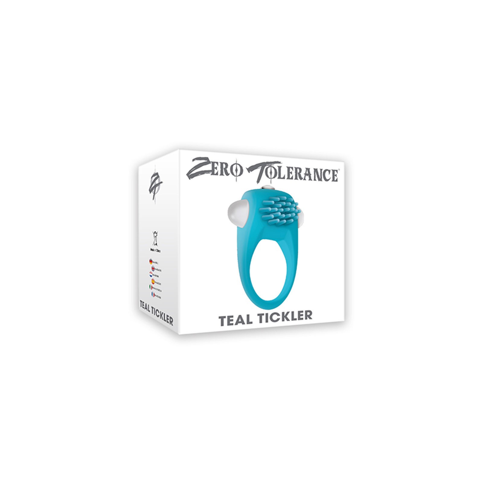 Anillo Vibrador de Silicona Zero Tolerance Teal Tickler