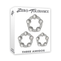 Set de Cockrings Zero Tolerance Three Amigos para Placer Duradero