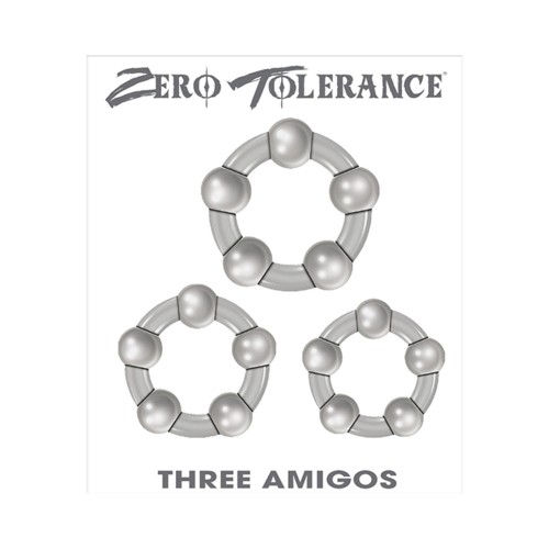 Set de Cockrings Zero Tolerance Three Amigos para Placer Duradero