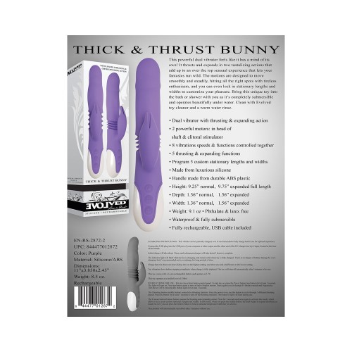 Conejito Vibrador Evolved Thick & Thrust - Placer Definitivo