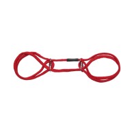 Japanese Style Bondage - 100% Cotton Wrist or Ankle Cotton Cuffs Red