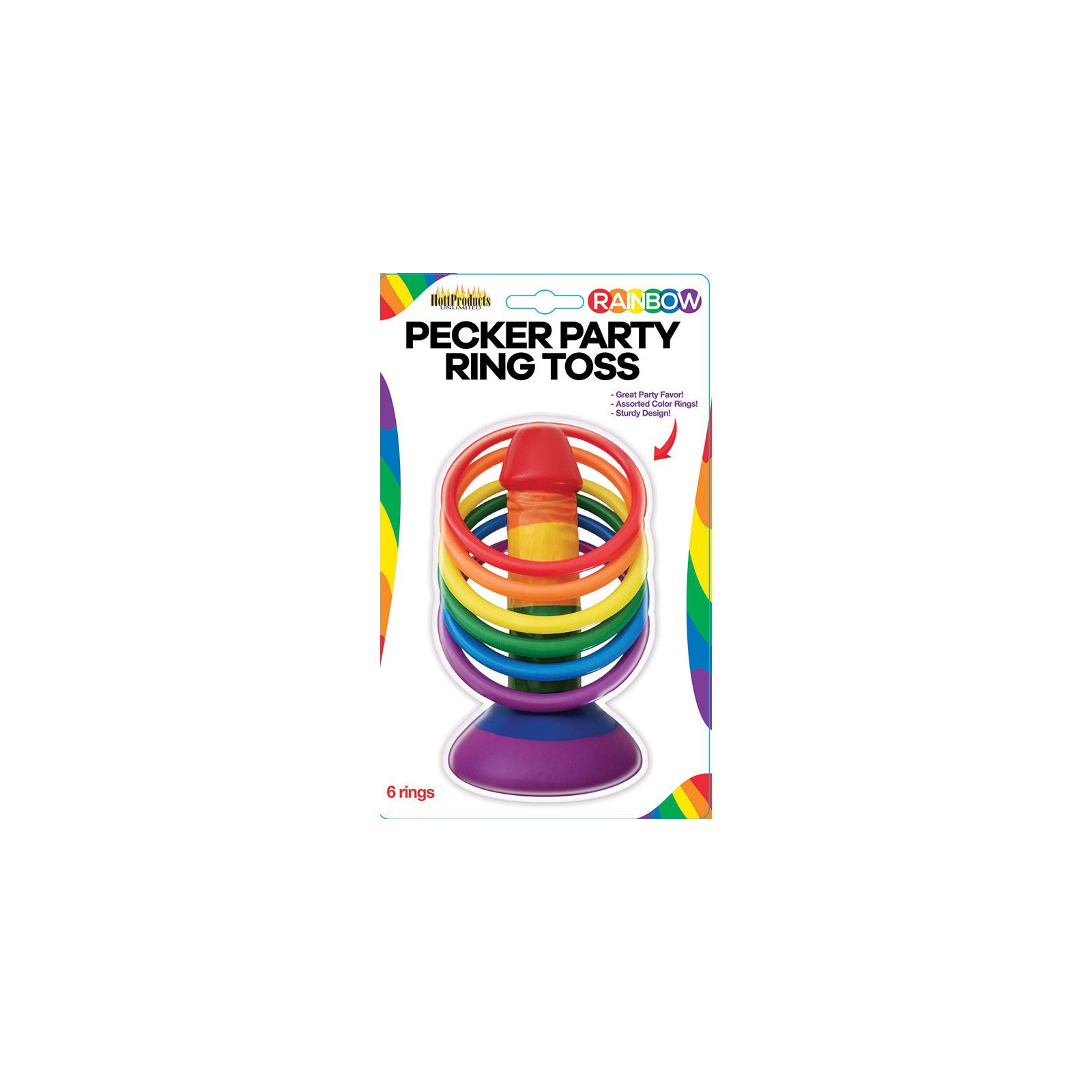 Rainbow Pecker Party Ring Toss