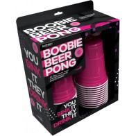 Juego de Beer Pong Boobie con Tazas y Pelotas Boobie