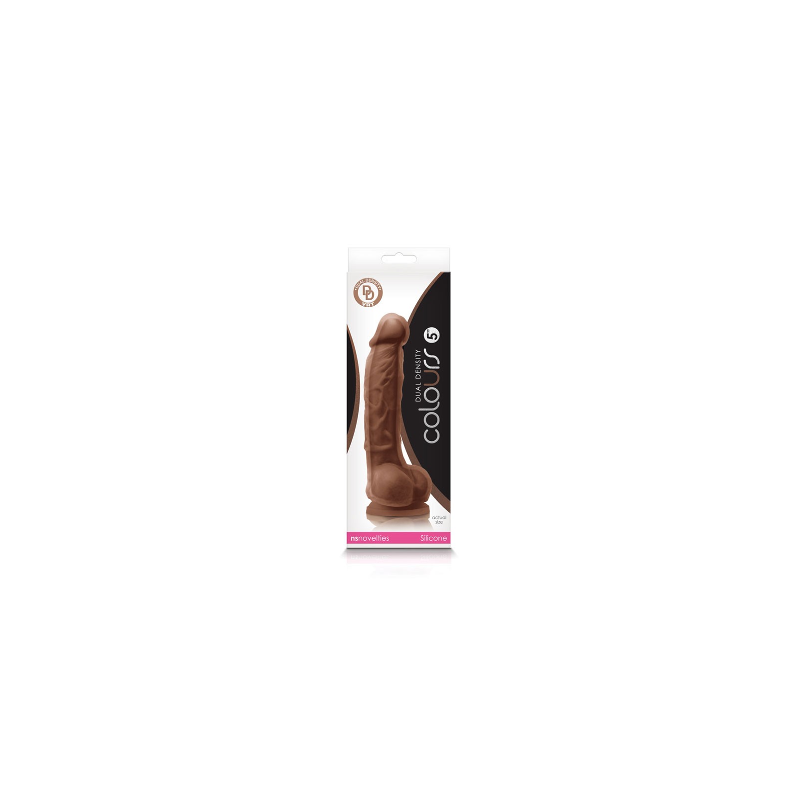 Colours Dual Density 5 in. Brown Dildo