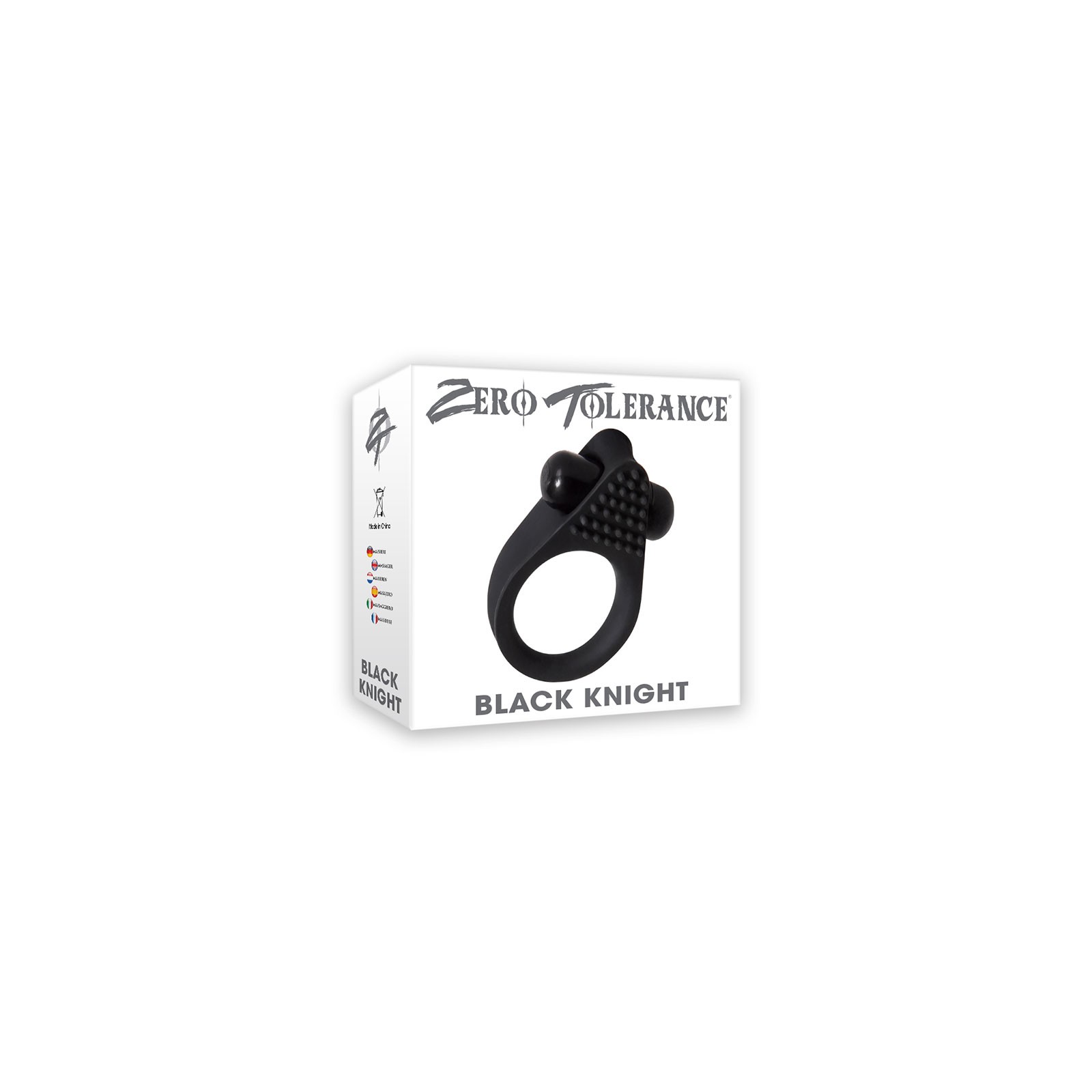 Zero Tolerance Black Knight Vibrating Cockring for Enhanced Pleasure