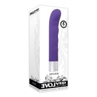 Vibrador de Punto G Recargable Evolved Spark Púrpura