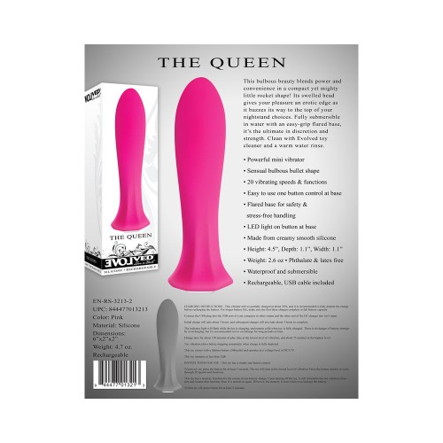 Evolved The Queen Mini Vibrador de Silicona Recargable Rosa