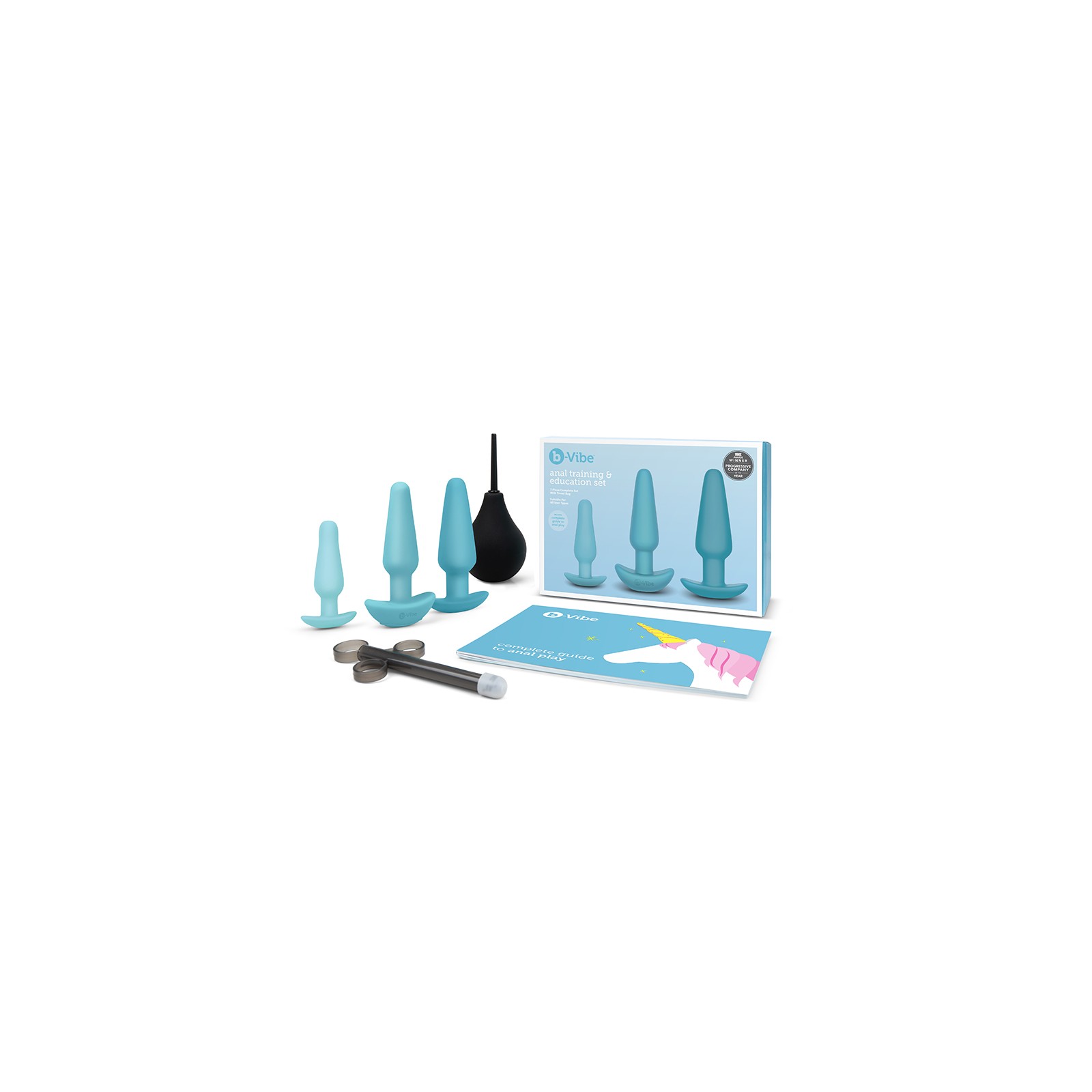 b-Vibe 7-Piece Anal Training Kit Teal