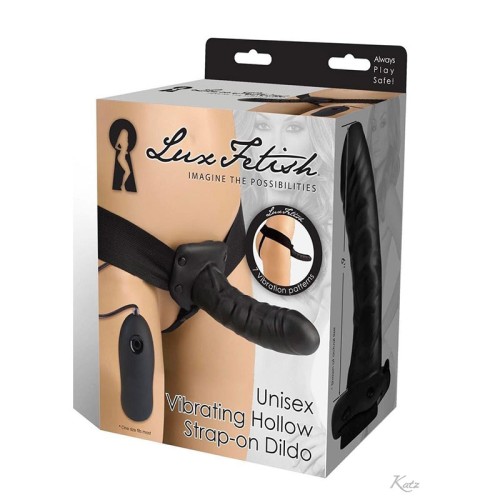 Lux Fetish Vibrating Hollow Strap-On for Couples Fun