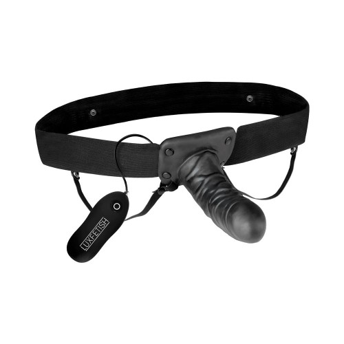 Lux Fetish Vibrating Hollow Strap-On for Couples Fun