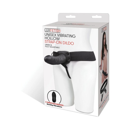 Lux Fetish Vibrating Hollow Strap-On for Couples Fun