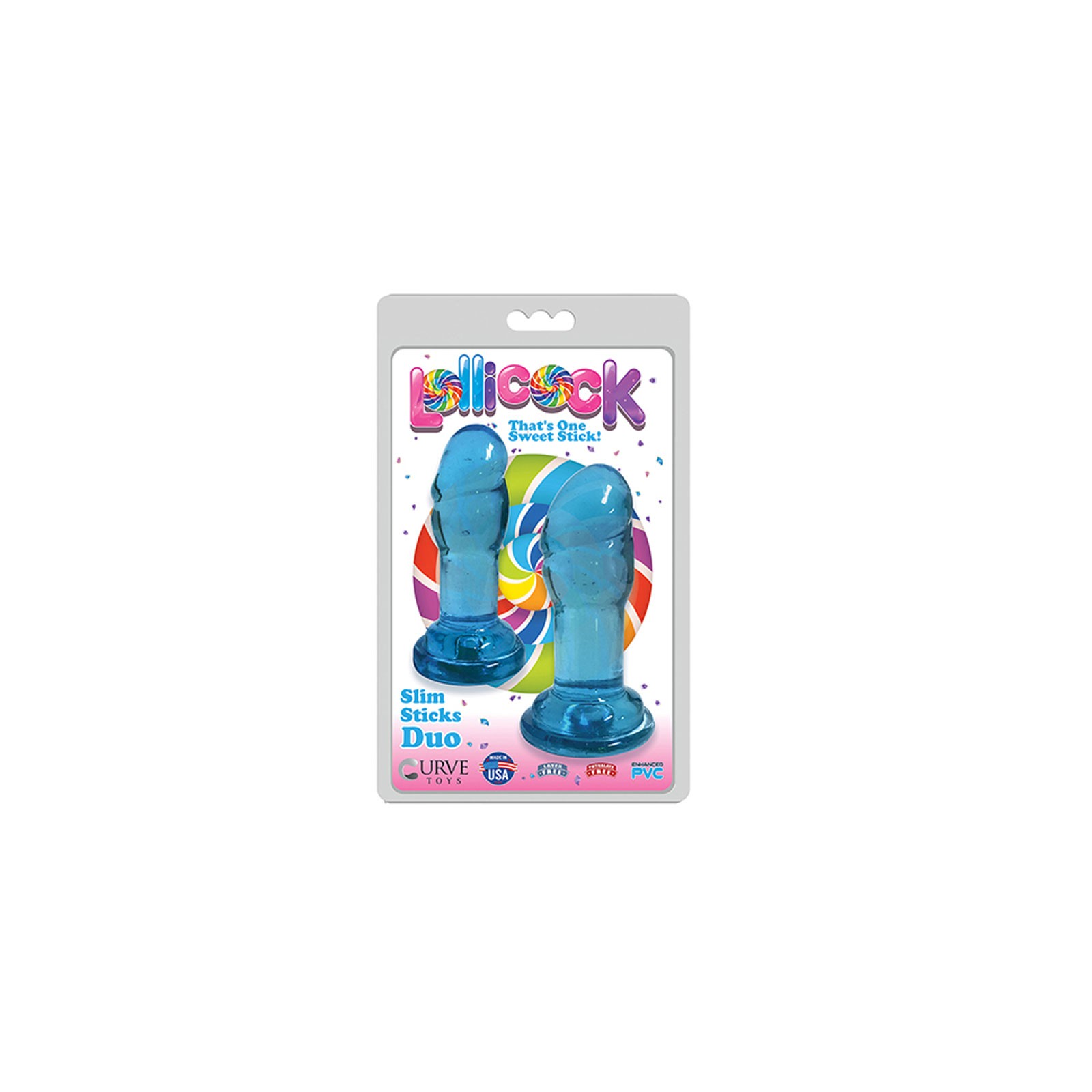 Curve Toys Lollicock Duo Anal Plug with Suction Cup 2-Pack