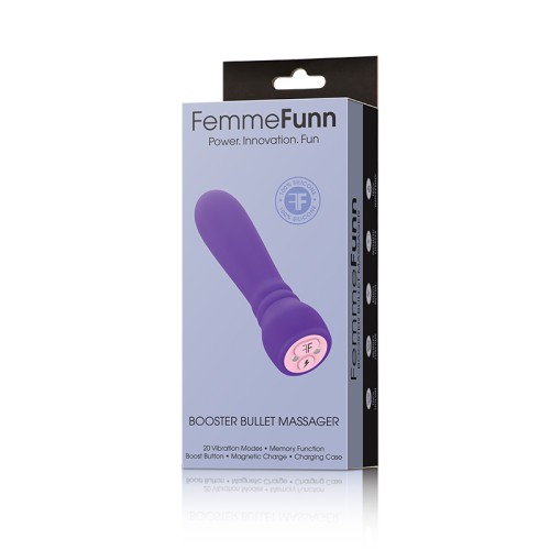 FemmeFunn Booster Bullet Masajeador Recargable de Silicona Morado Oscuro