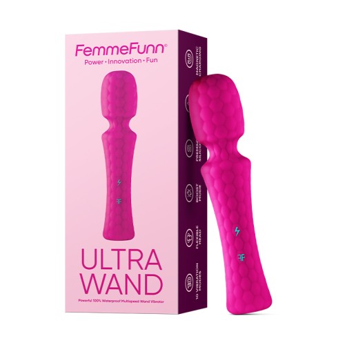 FemmeFunn Ultra Wand Rechargeable Vibrator Pink