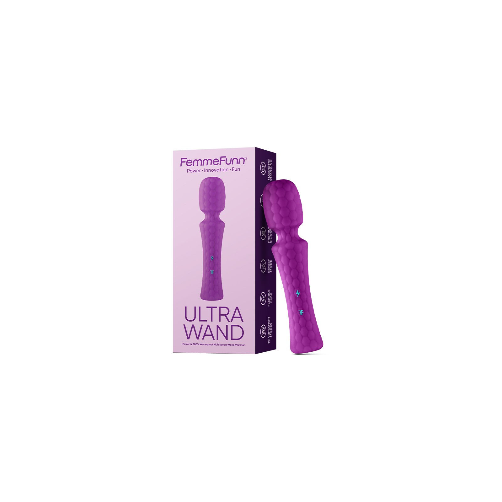 Vibrador Flexible Recargable FemmeFunn Ultra Wand Púrpura