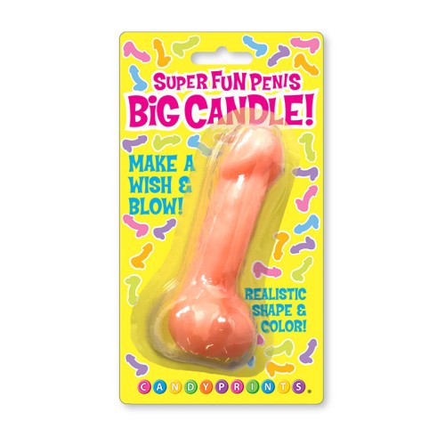 Super Fun Big Penis Candle Pink