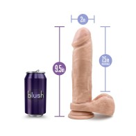 Au Naturel 9.5" Dual Density Dildo with Balls Beige - Ultimate Pleasure