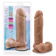 Au Naturel 9.5 in. Dual Density Dildo with Balls Tan