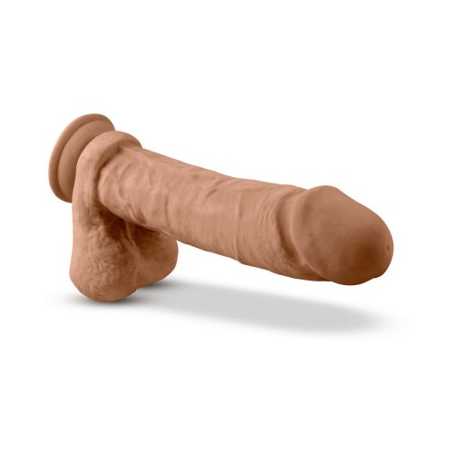 Au Naturel 9.5 in. Dual Density Dildo with Balls Tan