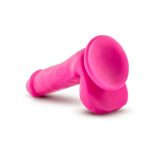 Au Naturel Bold Delight 6 in. Dildo with Balls Pink - Realistic