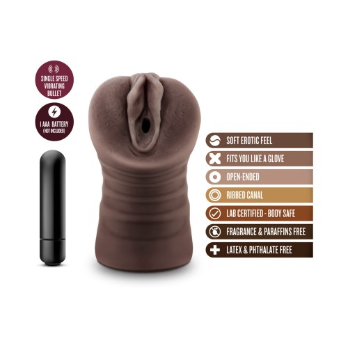 Stroker Vagina Hot Chocolate Brianna con Vibrador Bullet