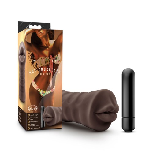 Hot Chocolate Heather Oral Stroker with Bullet Vibrator