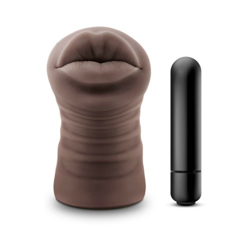 Stroker Oral Hot Chocolate Renee con Vibrador - Placer Realista