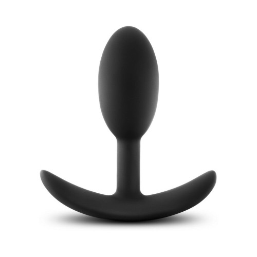 Luxe Wearable Slim Plug Small Black - Anal Plug with Vibrations