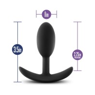 Luxe Wearable Slim Plug Small Black - Anal Plug with Vibrations